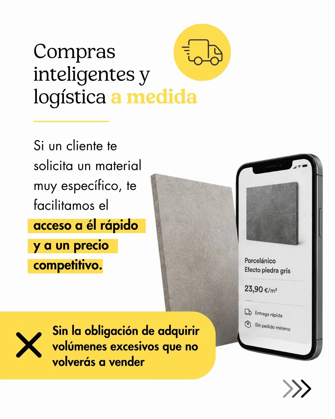 Compras inteligentes y logística a medida: acceso rápido y a precio competitivo, sin volúmenes excesivos